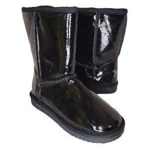 ZODIAC American Original TRICIA Black Patent Boots Women's Sz. 5 (Fit like 6.5)